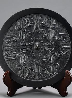 高锡铜镜仿古青铜器黑漆古唐镜汉代镜葵花镜六棱镜瑞兽海兽葡萄镜