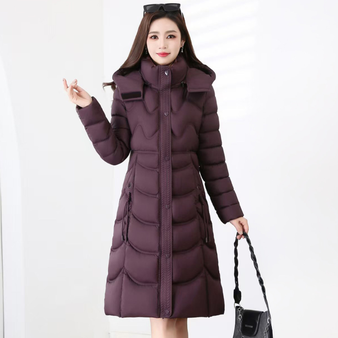 平湖羽绒棉服外套女冬季2025新款晋江二棉修身中长款连帽棉衣棉袄,女装/女士精品,棉衣/棉服,淘宝优惠券,粉丝福利购,淘宝优惠卷