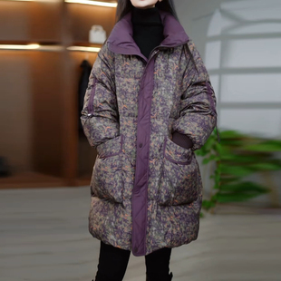 嘉兴平湖羽绒服女冬季2025新款今年流行爆款巨好看中长款连帽外套