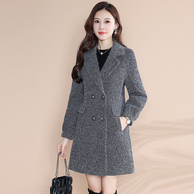 中长款洋气呢外套2026年春季新款
