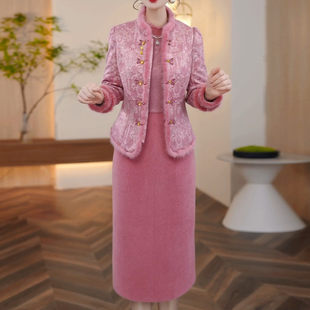 毛呢外套连衣裙套装女秋冬2026新款十三行爆款巨好看高级感两件套