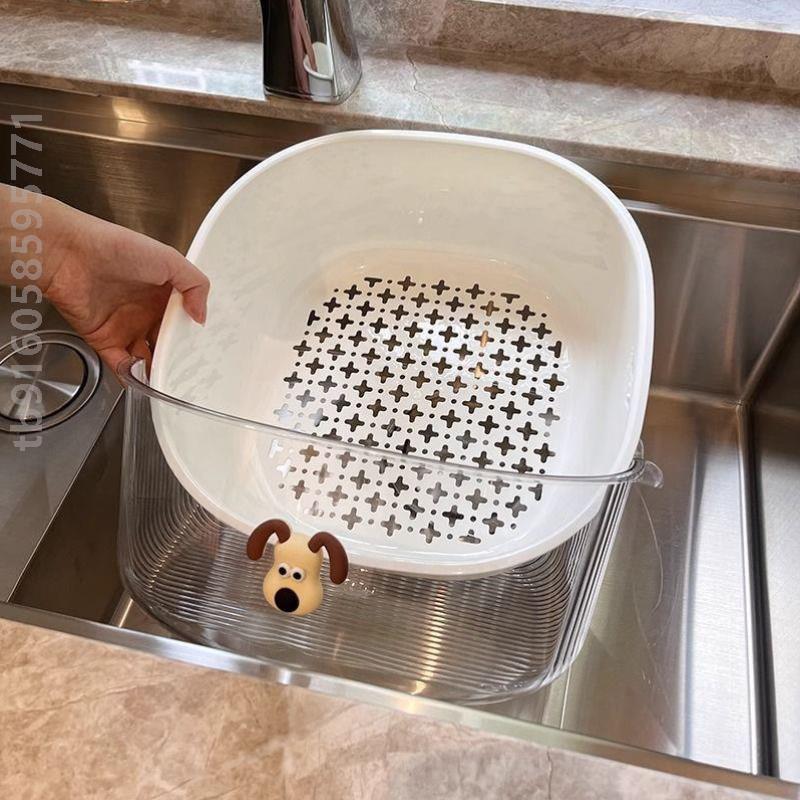 洗菜盆沥水篮甩干新款水果盘洗菜篮收纳神器菜蓝果篮家用食品果盆