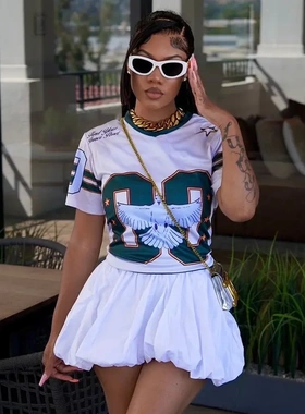 Fashion Loose Casual Street Printed Short Sleeve Shirt Pullo