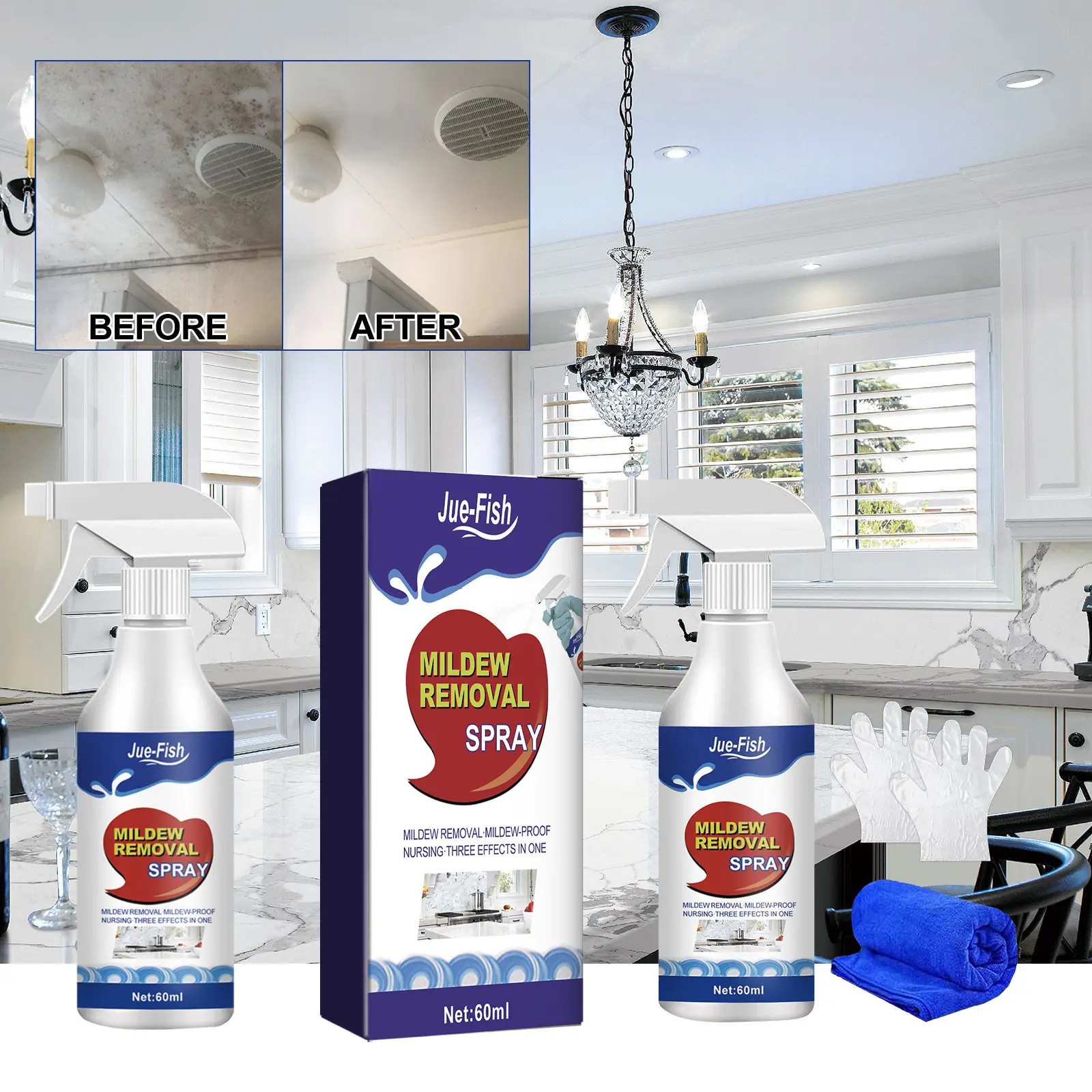 Mould Remover Clean Walls Ceilings Bathroom Tiles Mould Spot