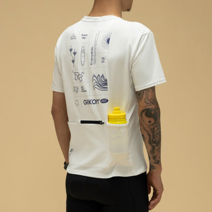 GIIKOM棘刻not for racing拉链3口袋骑行服防晒速干休闲通勤T恤
