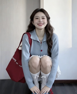 巨好看白色半身连衣裙女秋冬2026新款韩系早春季穿搭一整套装短裙