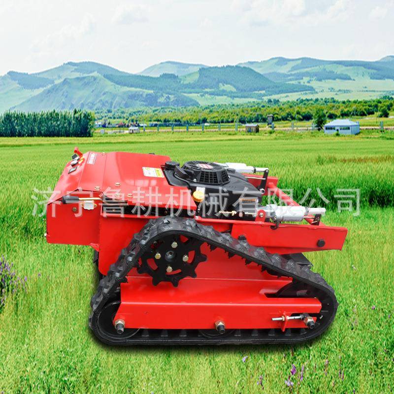 履带式遥控割草机出口用智能燃油四驱全地形剪除碎草机四轮割草机