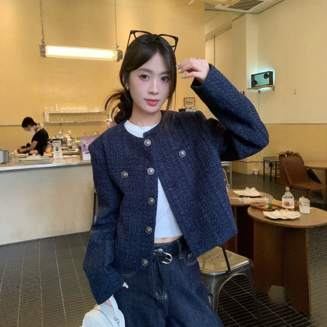 短款香风外套单排复古2025秋季高级休闲宽松新款长袖气质上衣女