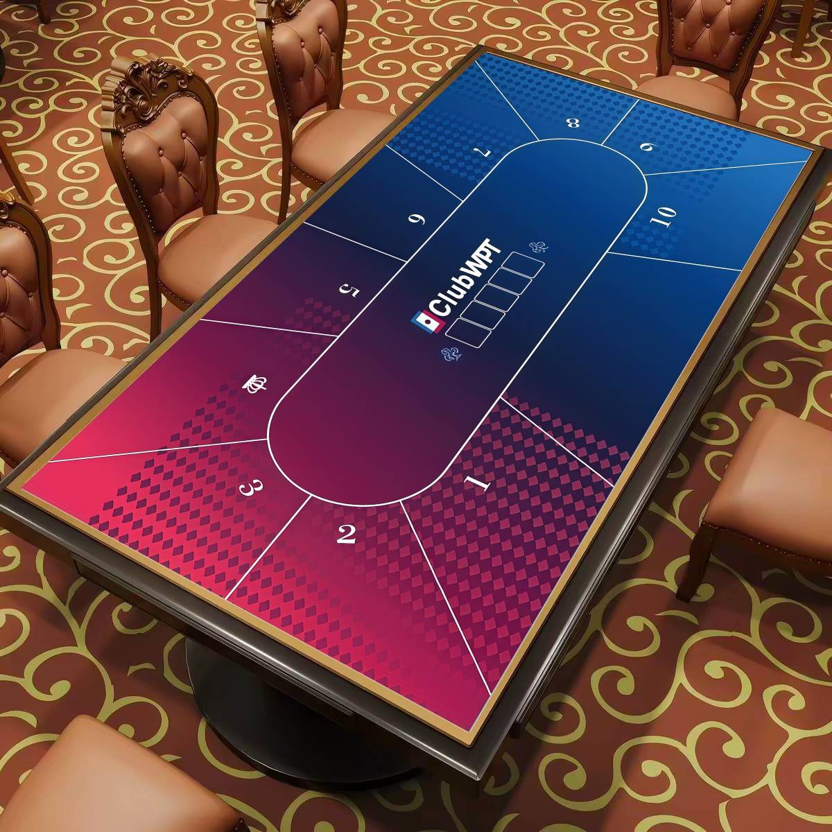 降噪长方形德扑桌布垫WPT德州桌布扑克专业桌垫硅藻泥台布可定制图片