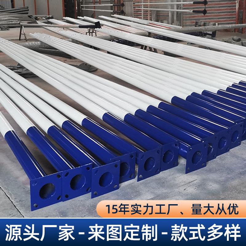 路灯杆家6-4灯5米杆市路灯led户外太DPA阳能路灯杆单双臂路厂电灯