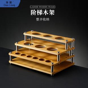 包邮 创意家用酒架杯架竹木杯架白酒杯小酒盅收纳托盘烈酒杯一口杯