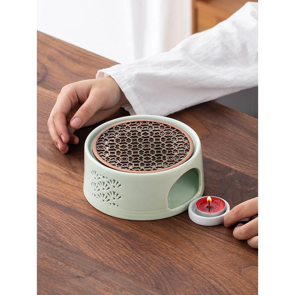 暖茶温茶炉蜡烛花茶壶煮茶炉保温炉陶瓷底座休闲厅茶馆茶店煮茶器