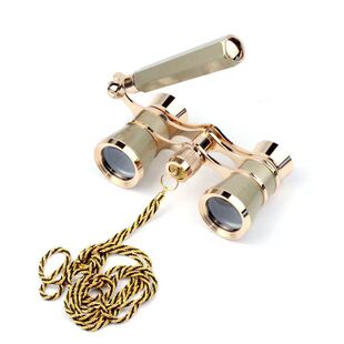 金属双筒带柄金链贵夫人女士3X25高档手持观剧演唱会球赛望远镜