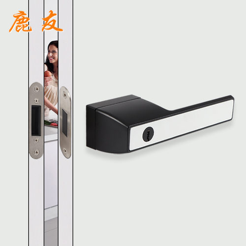 极简门锁卧室生态门锁室内木门锁静音锁酒店房门锁黑白色磁吸门锁