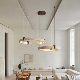 客厅吊灯黄洞石中式复古高端大气新款led全屋套餐大厅主灯