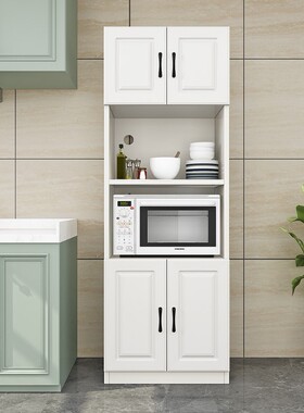 A10L欧式厨房餐边柜简约客厅柜子储物柜酒柜靠墙微波炉烤箱置物架