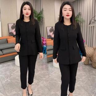 洋气收腰显瘦开衫 欧货气质时尚 套装 女2025春季 两件套潮 外套小脚裤