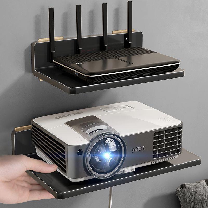 投影仪支架打孔壁挂上墙床头托盘墙上置物架放置路由器架子支撑