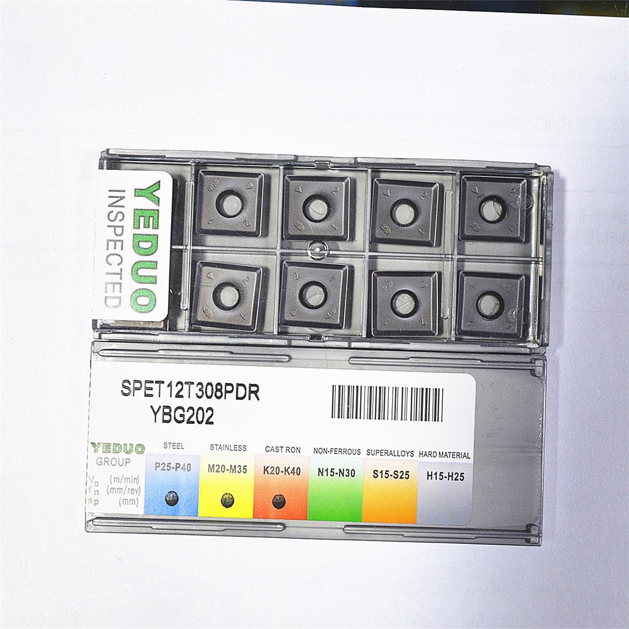 盈东SPET12T308PDR 硬质合金精加工数控铣刀片90度方肩刀盘刀粒