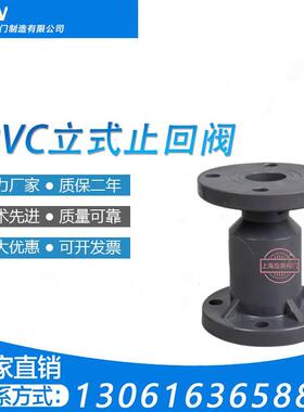 UPVC立式法兰止回阀H41F-10U耐酸碱耐腐蚀止回阀单向阀化工阀门