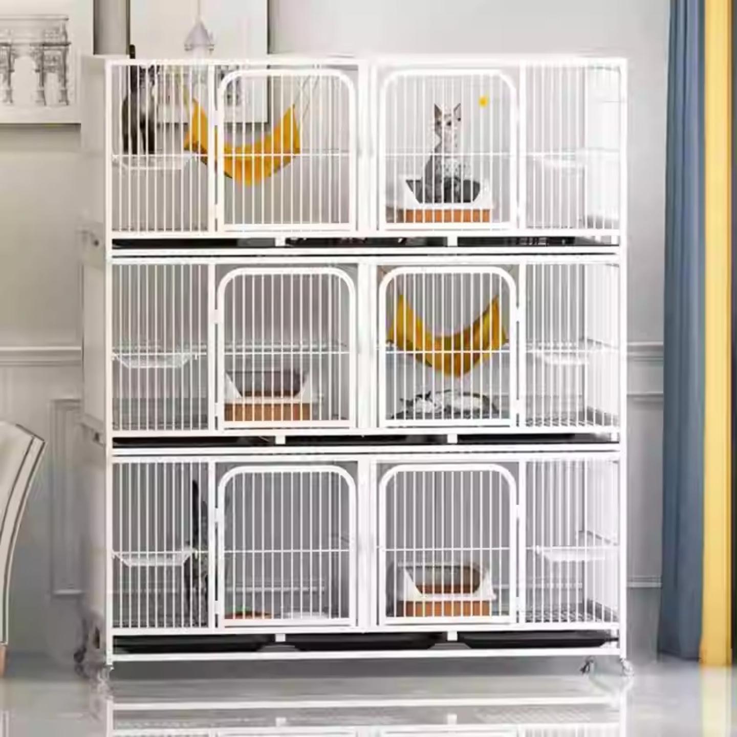 猫笼子双猫多层隔断加密寄养笼狗