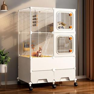 松鼠龙猫笼子三层超大号家用柜笼魔王蜜袋鼠花枝鼠专用多层大别墅