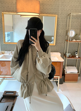 【DaqianwithU 02/28 10:00】喜欢先加购 抽绳褶皱外套