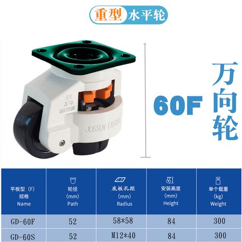 福马轮  福马轮60F 福马轮80F 40F 100F 120FS水平万向轮福马脚轮