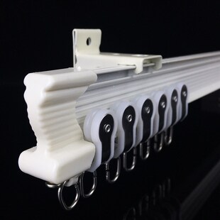 加厚铝合金弯轨窗帘轨道t高强度高硬度新品轨道可弯曲窗帘滑槽配