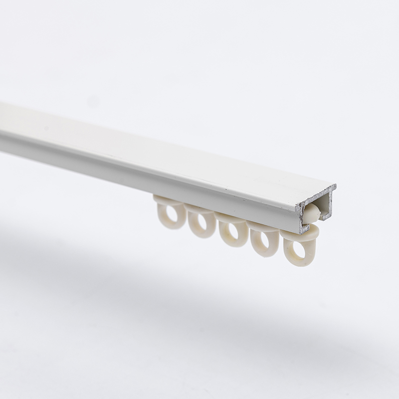 超薄铝合金超薄轨道内开窗导轨阳E台飘窗单双顶侧直轨窗帘纱帘滑