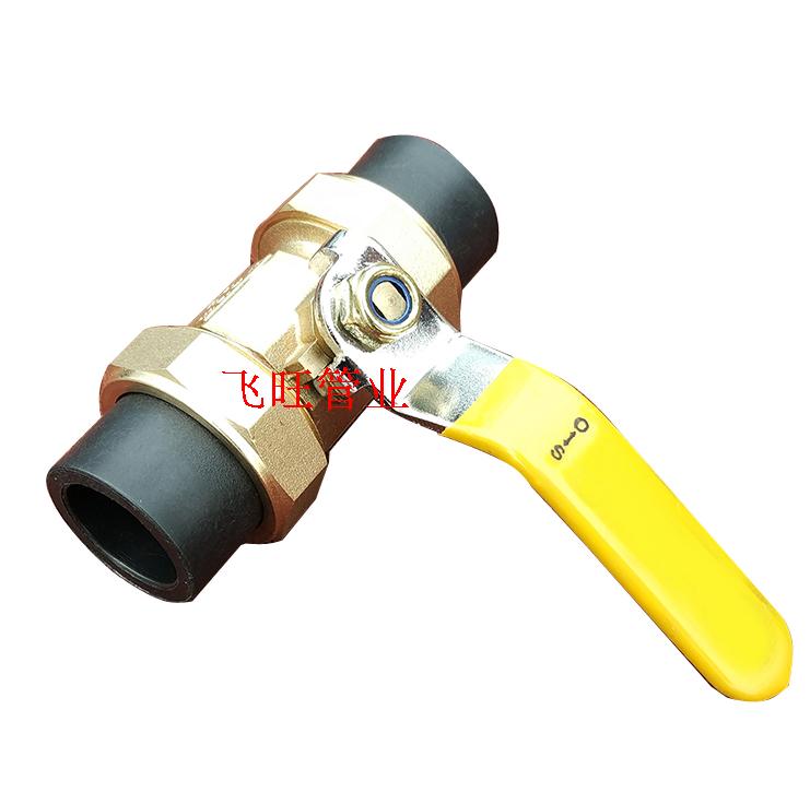 PE自来水管管f件配件PE双头活接铜球阀热熔管阀门20 25 32 4分 6