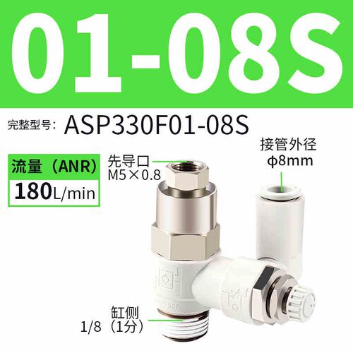 气动先导式调速阀ASP330/430/530/630F-01-02-03-04-06-08-10-12S