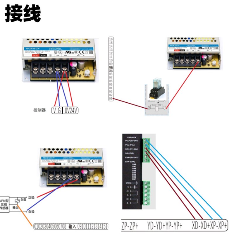 可编程脉冲控制器触摸屏定位分度钻孔控制伺服马达步进电机现货款