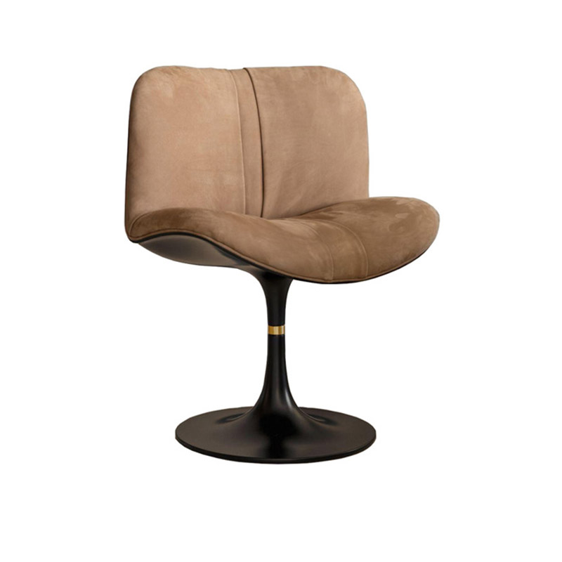 Baxter设计师高级轻奢型可旋转咖啡厅会K议室家用餐椅玻璃钢单人