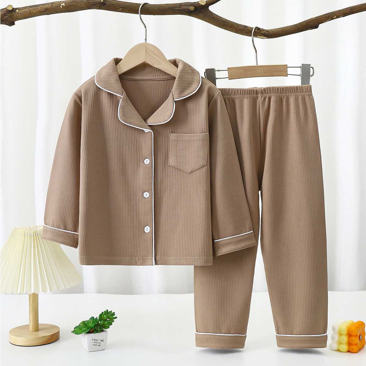 儿童睡衣女童秋冬家居服男童德绒