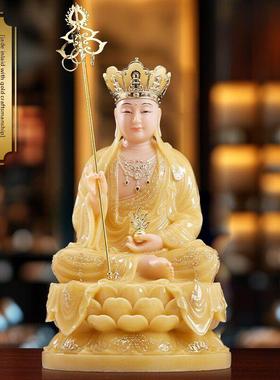 采购产品白玉，黄玉，金色地藏菩萨像，坐像，家拜，三圣，客厅，