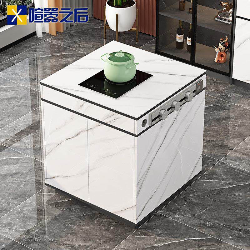 轻奢中岛台岩板餐桌收纳柜家用小户型厨房吧台岛台柜单独茶桌8E10,住宅家具,岩板餐桌,淘宝优惠券,粉丝福利购,淘宝优惠卷