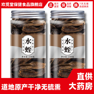 水蛭干中药材生水蛭干蚂蟥水蛭片金边水蛭非野生非活的吸血水蛭粉