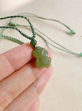 和田玉晴水小马吊坠马上有钱挂件