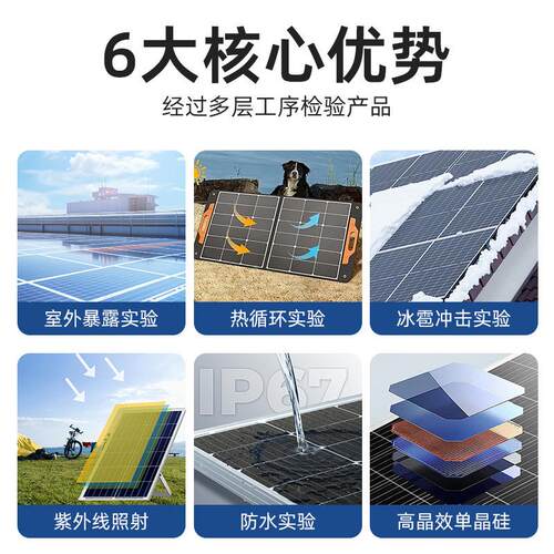 太阳能50w单晶板JCN-M50硅光伏板半片组件0A电池片60w70w8w欧洲CE