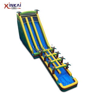 水上乐园充气滑梯大型充气城堡水滑道越长旱地漂流户外活动项目