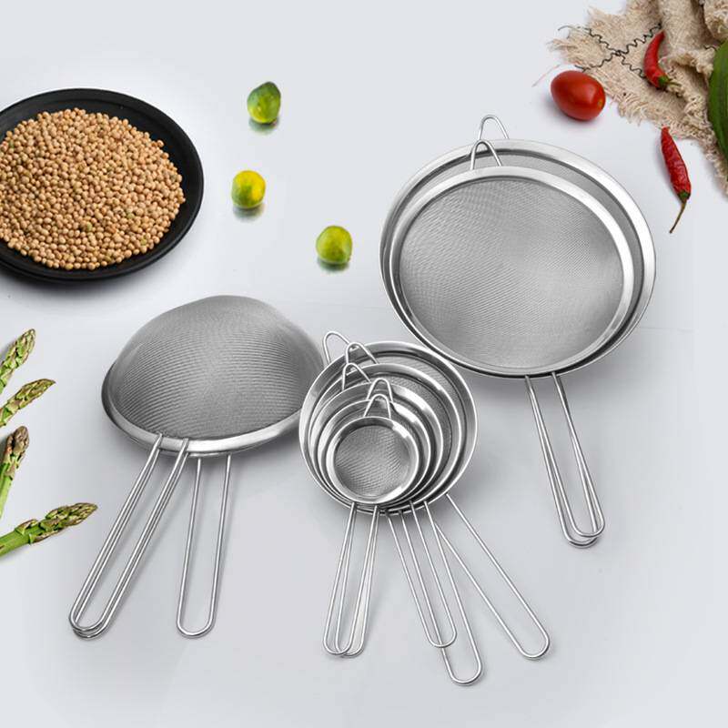 不锈钢超细大密漏勺过滤网筛捞勺珍珠豆浆漏网炸网厨房家用奶茶店