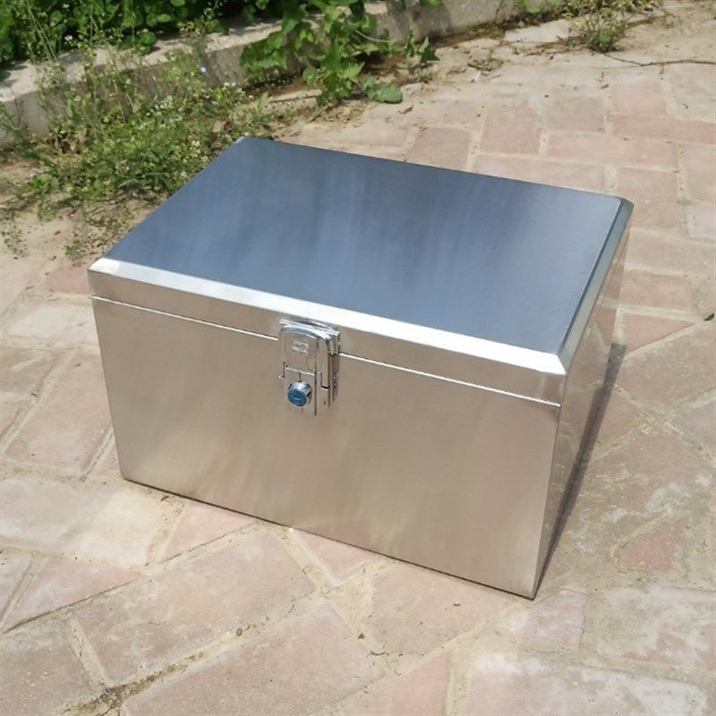 摩托车后备箱不锈钢304踏板电动车尾箱特大号通用储物工具箱定做