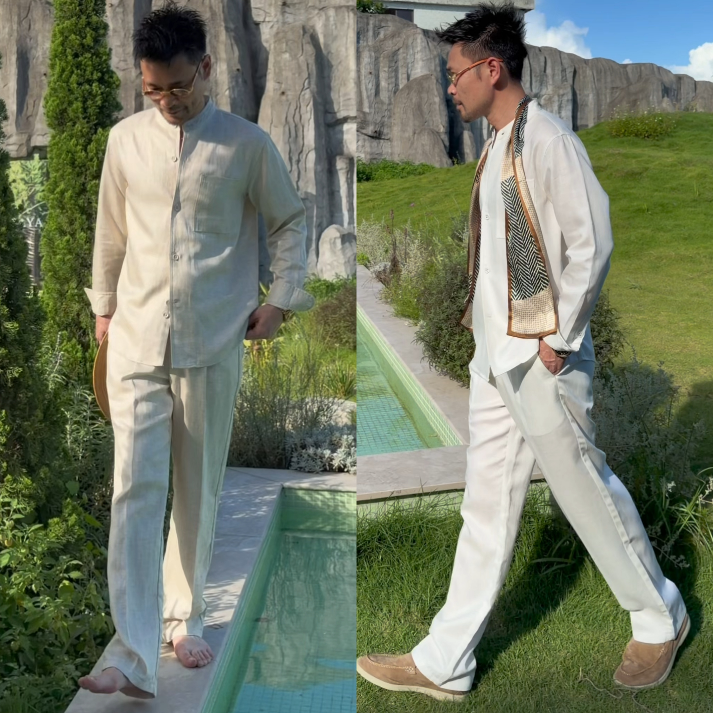 夏季男士高级感休闲百搭时尚套装