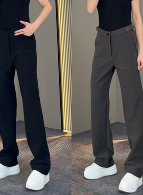 直播间同款秋季新款男士商务休闲裤百搭舒适直筒长裤简约纯色百搭