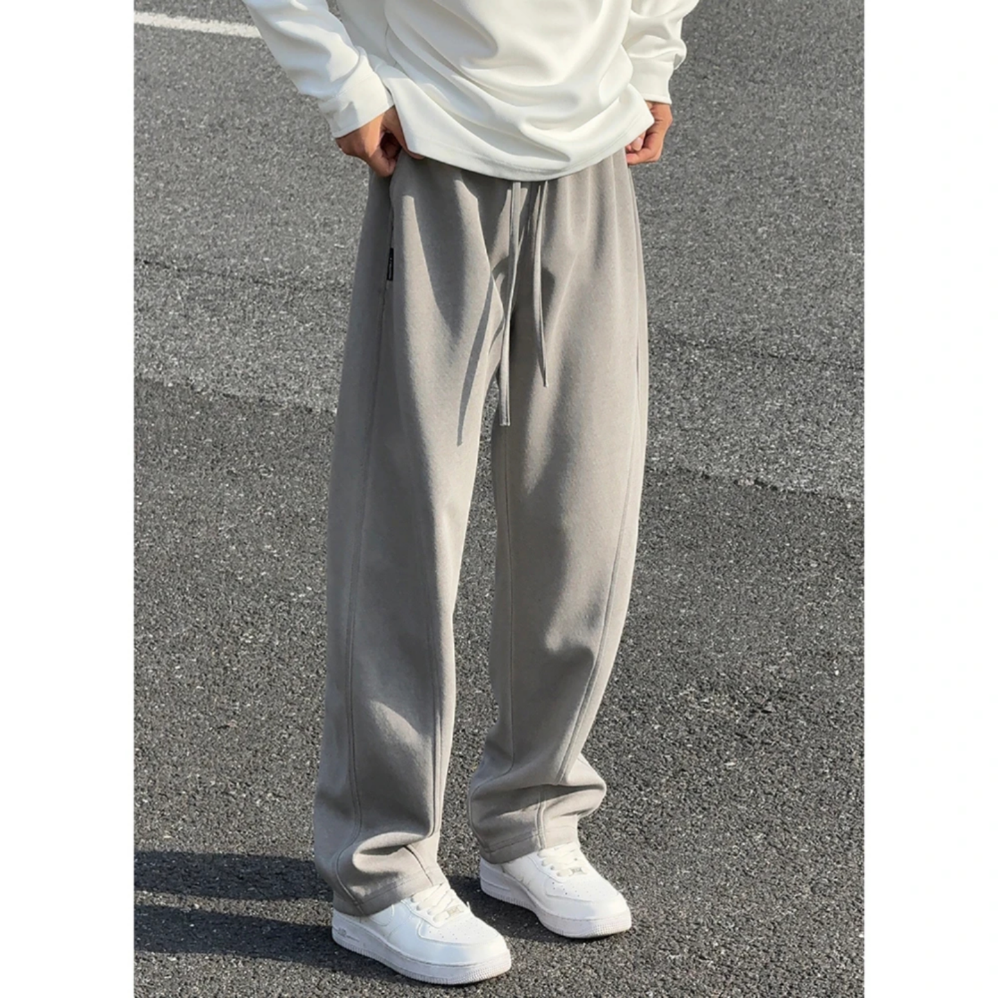 秋季男裤子重磅卫裤垂坠感休闲裤