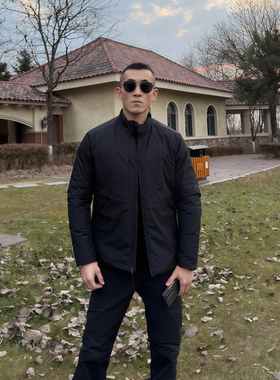 【户外品质男装】冬季时尚商务休闲百搭男士立领棉服外套轻盈保暖