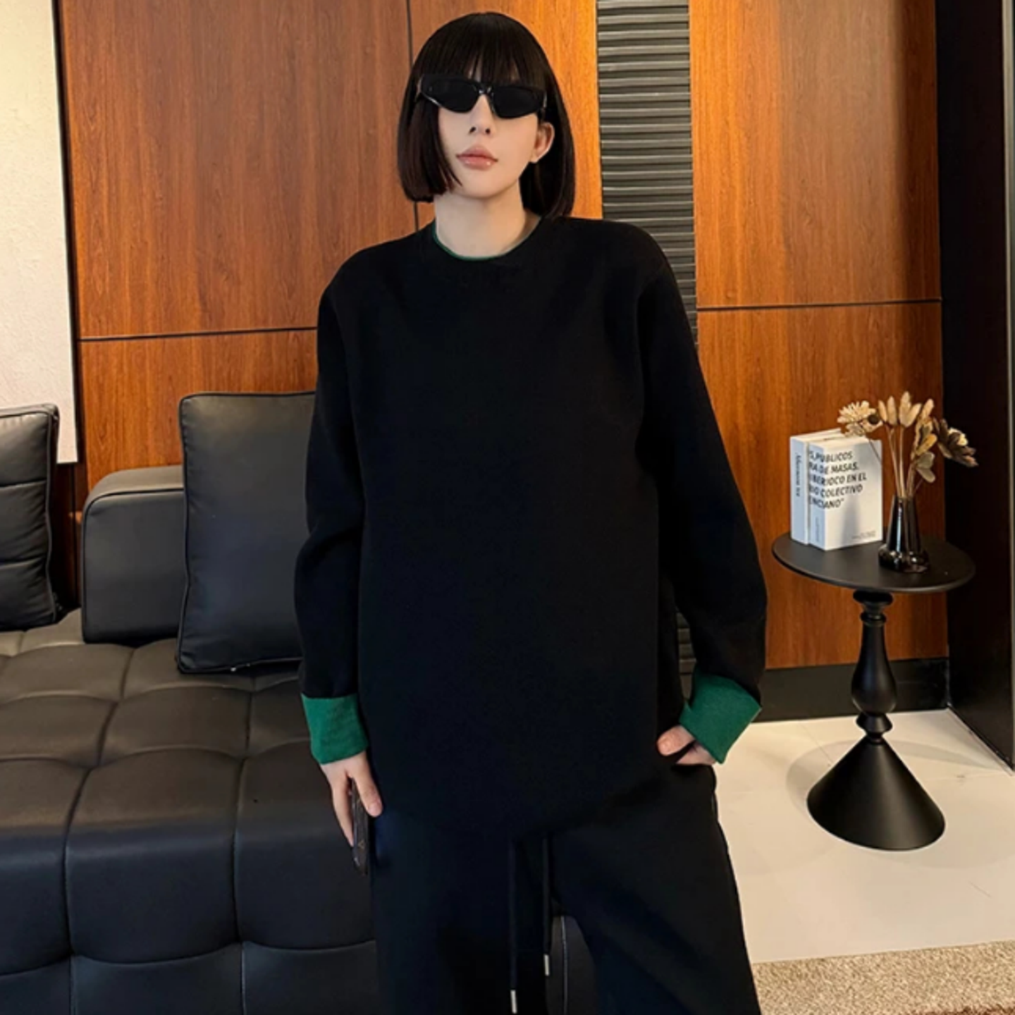 【双色两面穿】秋冬新款百搭双色两面穿圆领套头卫衣男高品质潮流