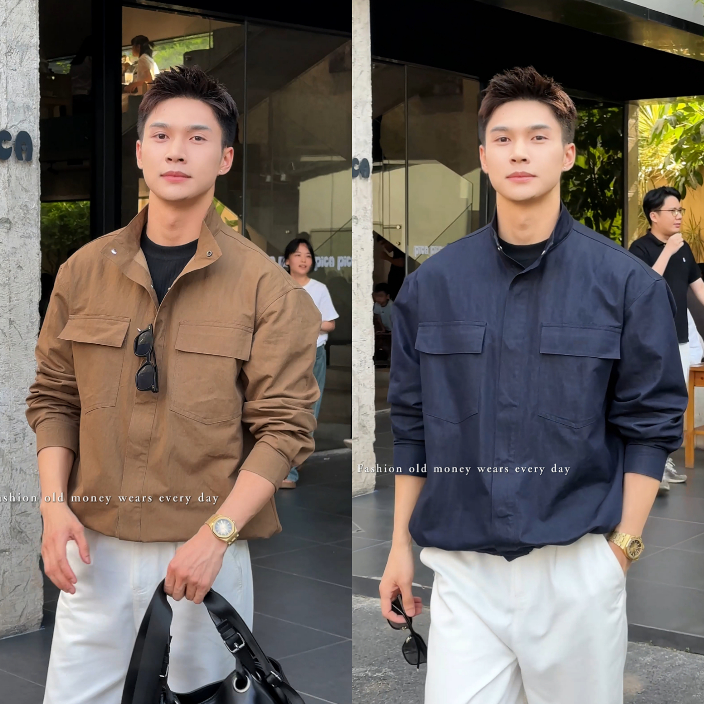 秋季新款男士休闲衬衫时尚潮流百搭长袖衬衣高品质帅气痞帅外套潮