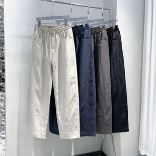 简约时尚 子 男士 裤 男款 百搭弯刀裤 直筒休闲裤 情侣款 休闲裤 新款 秋季